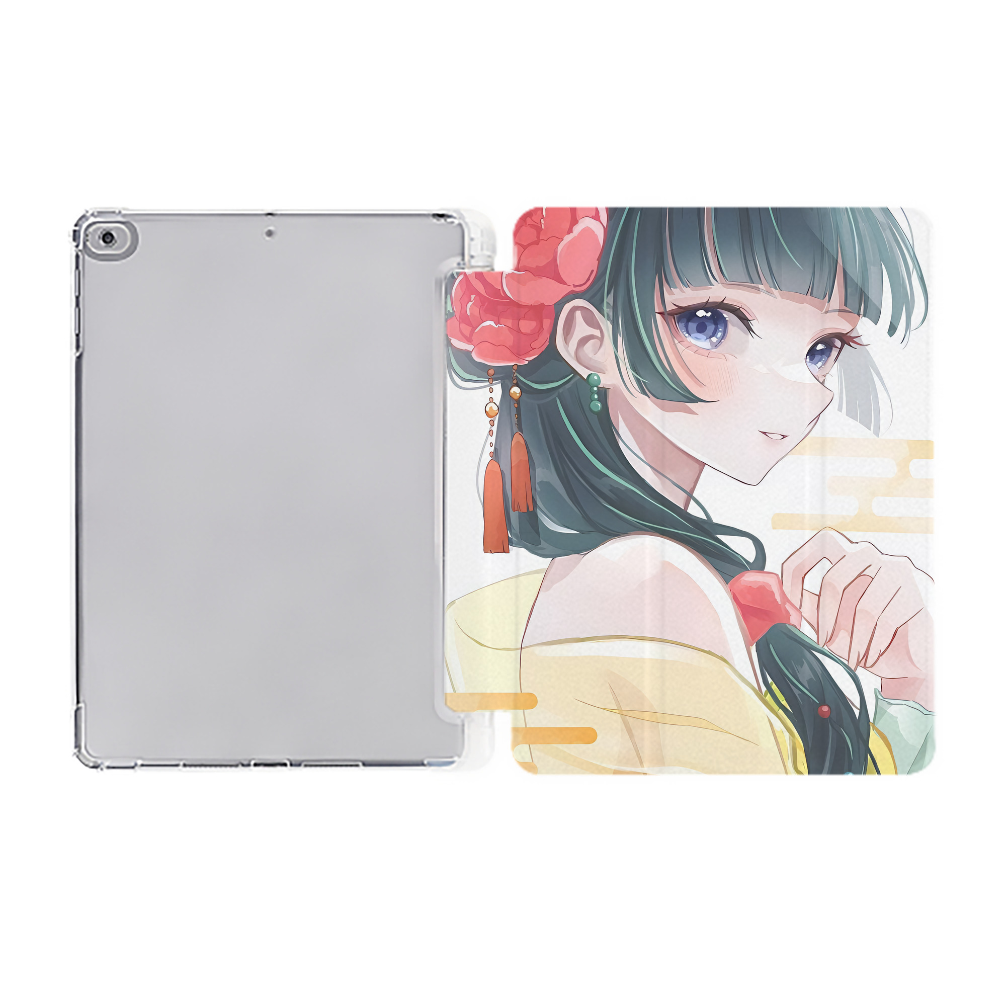 （画像用） 薬屋のひとりごと The Apothecary Diaries IPad ケース ペン収納付き 三つ折りスタンド PUレザー×シリコン 対応機種9.5/10.5/10.9インチ